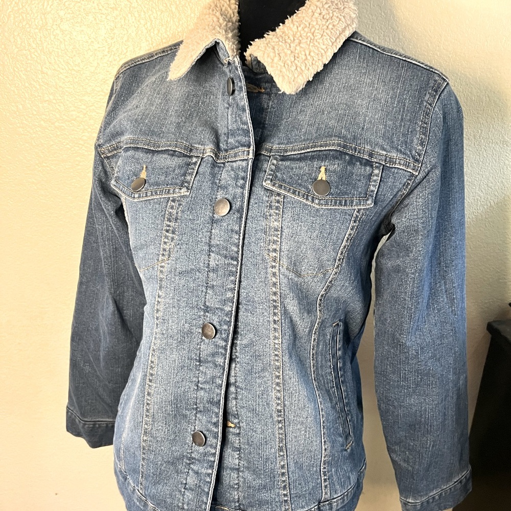 Sherpa lined denim jacket